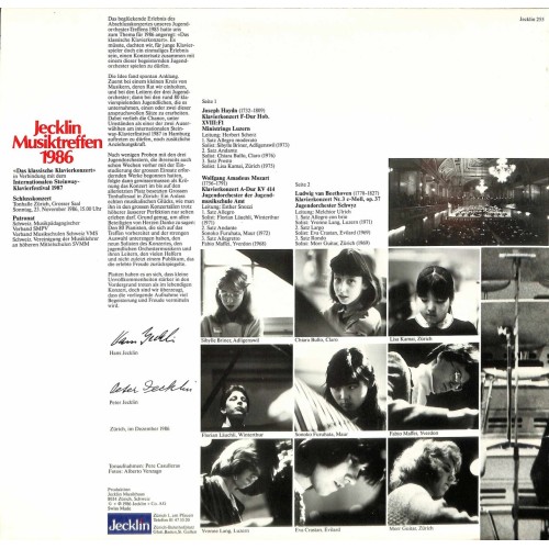 CD Jecklin Musiktreffen 1986 - Schlusskonzert