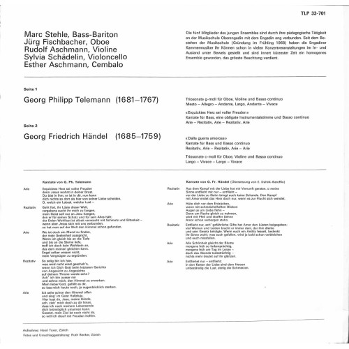 CD Engadiner Kammermusiker - Händel Telemann