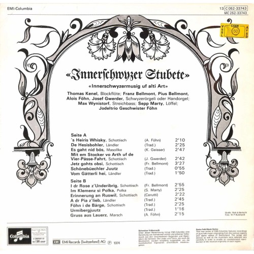 CD Jnnerschwyzer Stubete - Innerschwyzermusig uf alti Art - 1974
