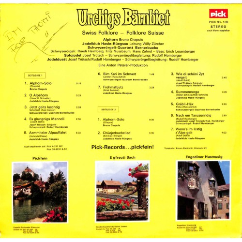 CD Urchigs Bärnbiet - diverse - 1979