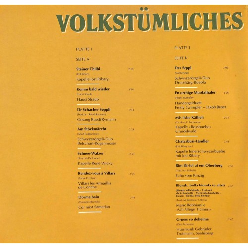 CD Volkstümliches Wunschkonzert - 2LP - 1985