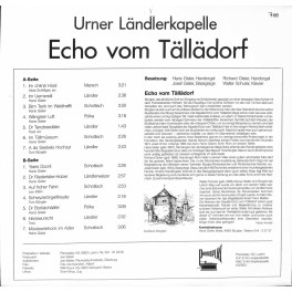 CD Urner Ländlerkapelle Echo vom Tällädorf - Müüsig us em Tällädorf