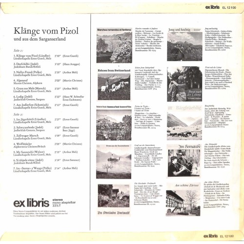 CD Klänge vom Pizol und aus dem Sarganserland - diverse