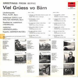 CD LK Paul Kurt, JD Gritli und Walter Herren, Stadtberner Jodelchörli Heimelig, Jodelchor Bärnerland, Bärner-Mutze