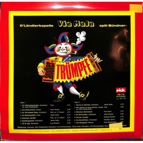 CD D'Ländlerkapelle Via Mala spilt Bündner-Ländler-Trümpf