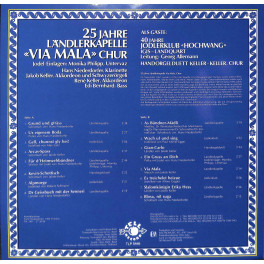 CD 25 jahre LK Via Mala Chur mit Jodlerklub Hochwang Igis-Landquart, HD Keller-Keller Chur - 1986