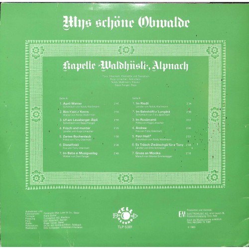 CD Kapelle Waldhüsli Alpnach - Mys schöne Obwalde - 1983