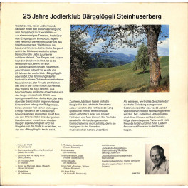 CD 25 Jahre Jodlerklub Bärgglöggli Steinhuserberg - Steihuserbärg-Stimmig