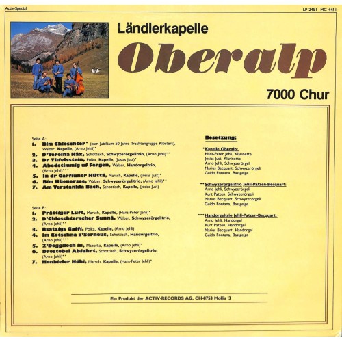 CD 50 Jahre Trachtengruppe Klosters - LK Oberalp Chur
