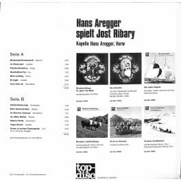CD Hans Aregger spielt Jost Ribary - Kapelle Hans Aregger, Horw