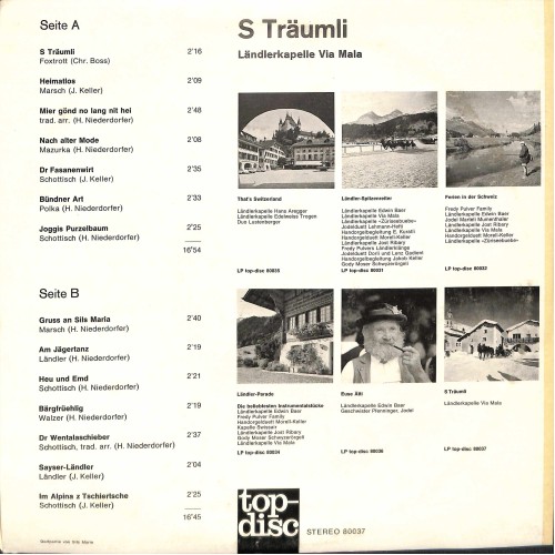 CD S Träumli - Ländlerkapelle Via Mala