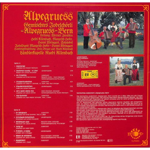 CD Gemischtes Jodelchörli Alpegruess Bern, LK Ruedi Allenbach - Alpegruess