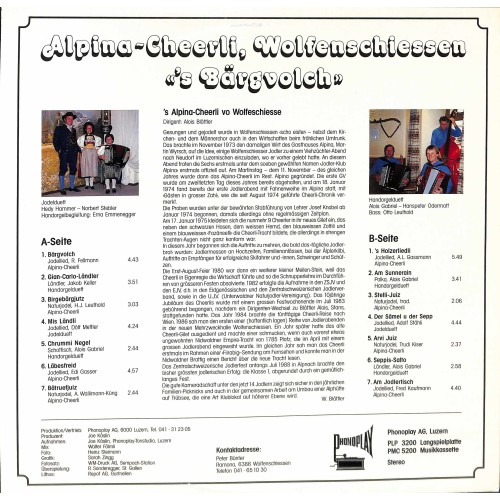 CD Alpina-Cheerli, Wolfenschiessen - 's Bärgvolch