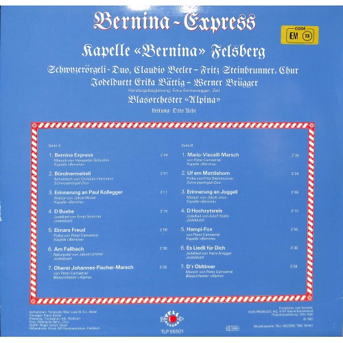CD Kapelle Bernina Felsberg - Bernina-Express