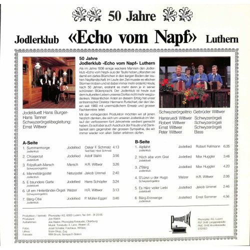 CD 50 Jahre Jodlerklub Echo vom Napf Luthern