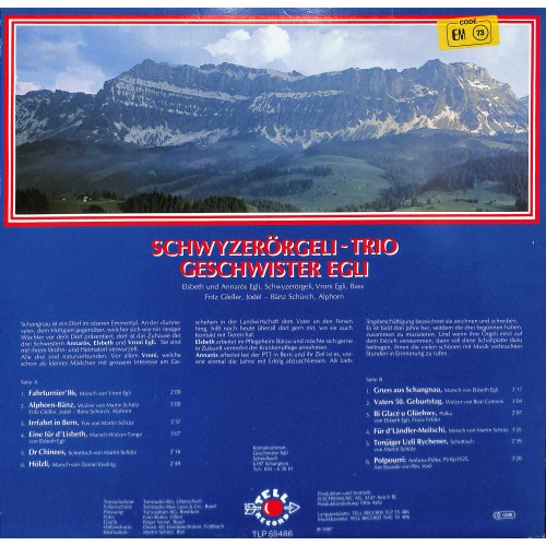 CD Schwyzerörgeli-Trio Geschwister Egli - Üsi Ländler-Meitschi - 1987