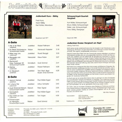 CD Jodlerklub Enzian Hergiswil am Napf - Hie uf de Weid