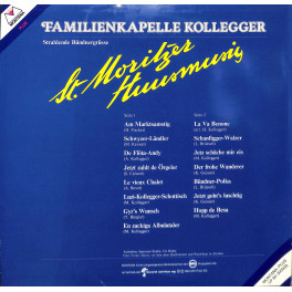 CD Familienkapelle Kollegger - St. Moritzer Huusmusig - Strahlende Bündnergrüsse - 1981