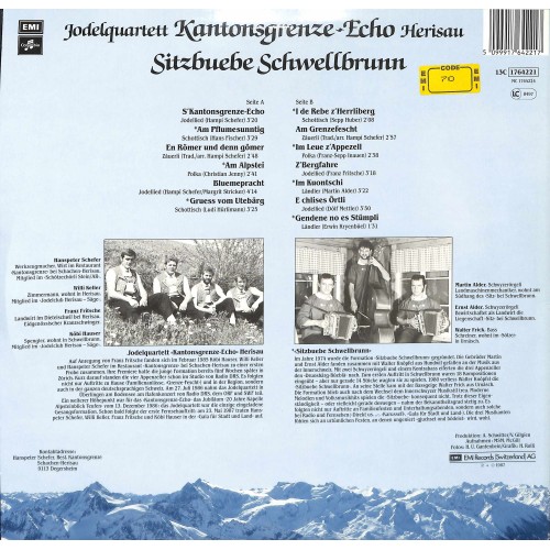 CD Jodelquartett Kantonsgrenze-Echo Herisau, Sitzbuebe Schwellbrunn - Noch de Landsgmend