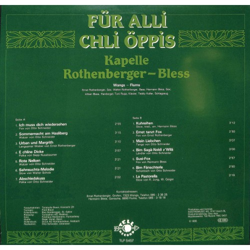 CD Kapelle Rothenberger-Bless - Für alli öppis - 1986