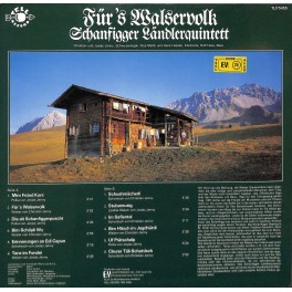 CD Schanfigger Ländlerquintett - Für 's Walservolk