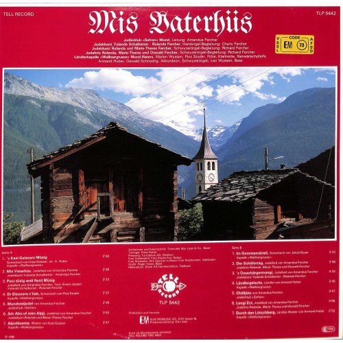 CD Jodlerklub Safran Mund - Mis Vaterhüs - 1986
