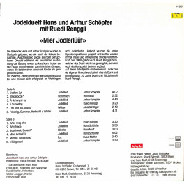 CD Jodelduett Hans und Arthur Schöpfer mit Ruedi Renggli - Mier Jodlerlüüt - 1986