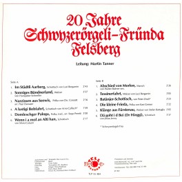 CD 20 Jahre Schwyzerörgeli-Fründa Felsberg - 1987