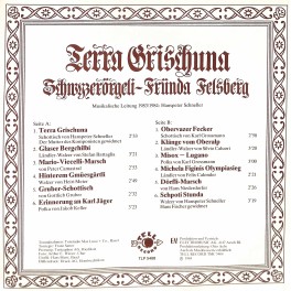 CD 20 Jahre Schwyzerörgeli-Fründa Felsberg - Terra Grischuna - 1984