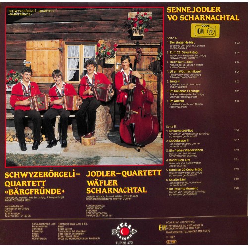 CD Sennejodler vo Scharnachtal - JQ Wäfler, SQ Bärgfründe - 1987
