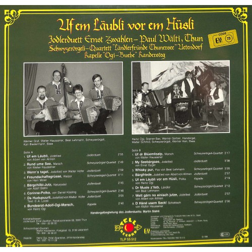 CD JD Ernst Zwahlen-Paul Wälti Thun - SQ Ländlerfründe Thunersee Uetendorf - Uf em Läubli vor em Hüsli - 1988