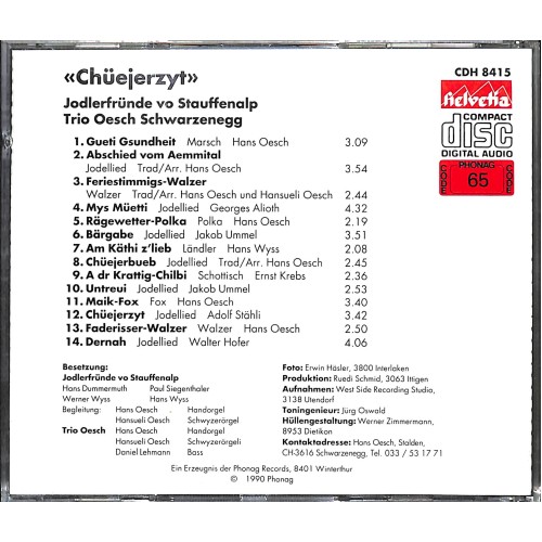 CD-Kopie: Chüejerzyt - Trio Oesch und Jodlerfründe vo Stauffenalp