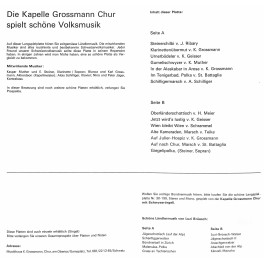 CD Kapelle Grossmann Chur - Musik von Geisser, Muther, Ribary, Steiner u.a.