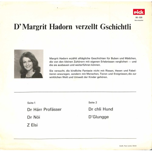 CD-Kopie von Vinyl: d Margrit Hadorn verzellt Gschichtli  - 1975