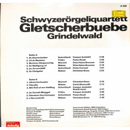 CD-Kopie von Vinyl: Schwyzerörgeliquartett Gletscherbuebe Grindelwald