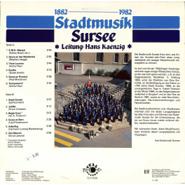 CD-Kopie von Vinyl: Stadtmusik Sursee Ltg. Hans Kaenzig - 1882 - 1982