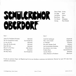 CD-Kopie von Vinyl: Schülerchor Oberdorf - 1973