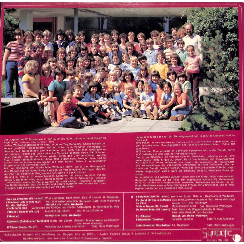 CD-Kopie von Vinyl: Unsere schönsten Volkslieder - Jugendchor Wolhusen Ltg Josef Scheidegger