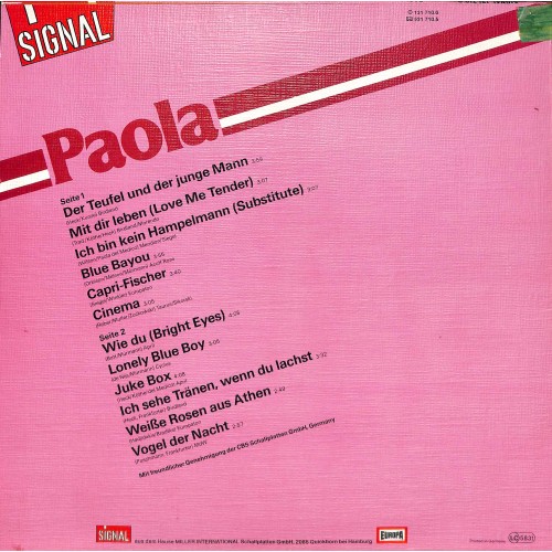 CD-Kopie von Vinyl: Paola - Best of