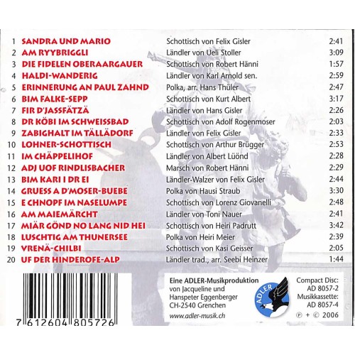 CD Kopie: Zabighalt im Tällädorf - Handorgelduo Gisler-Arnold