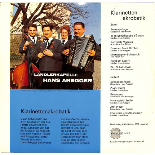 CD-Kopie von Vinyl: Klarinettenakrobatik - LK Hans Aregger Horw