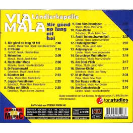 CD-Kopie: Mir gönd no lang nit hei Ländlerkapelle Via Mala CD-Kopie: Mir gönd no lang nit hei Ländlerkapelle Via Mala