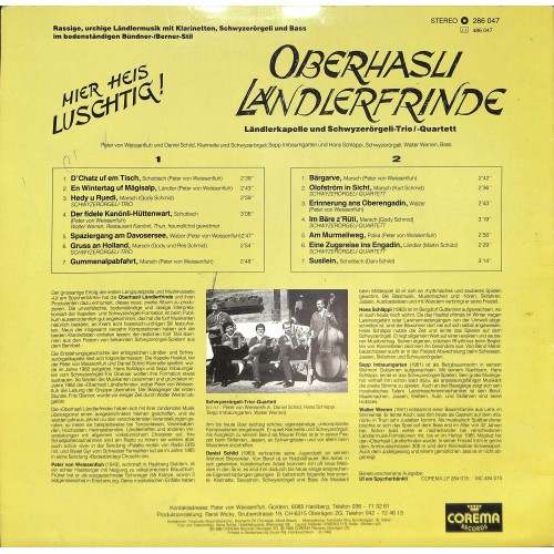 CD-Kopie von Vinyl: Oberhasli Ländlerfrinde - Mier heis Luschtig! -1986