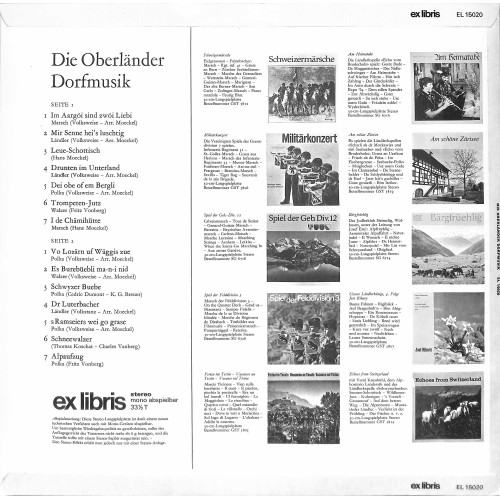 Occ.-LP Vinyl: Die Oberländer Dorfmusik 