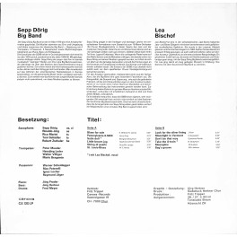 CD-Kopie von Vinyl: Sepp Dörig Big Band mti Lea Bischof - 1983