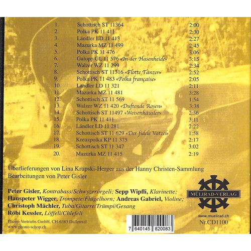 CD-Kopie: Alte Tänze aus Uri Altdorf - Peter Gisler & die Müliradler