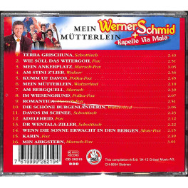 CD-Kopie: Mein Mütterlein - Werner Schmid & Kapelle Via Mala