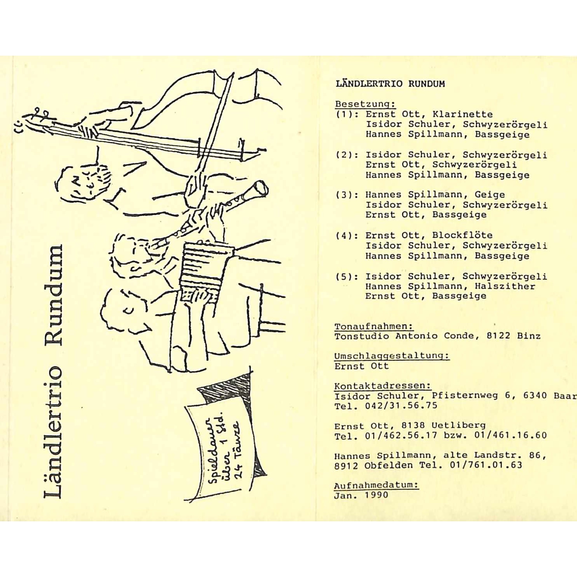 CD Ländlertrio Rundum - 1990 CD Ländlertrio Rundum - 1990