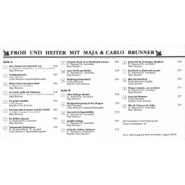 CD Froh und heiter mit Maja & Carlo Brunner - 1993