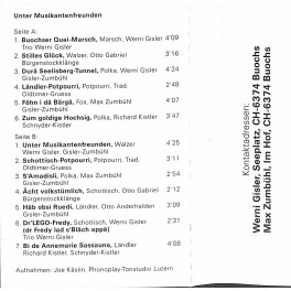 CD Werni Gisler - Unter Musikantenfreunden